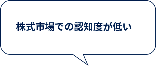 株式市場での認知度が低い