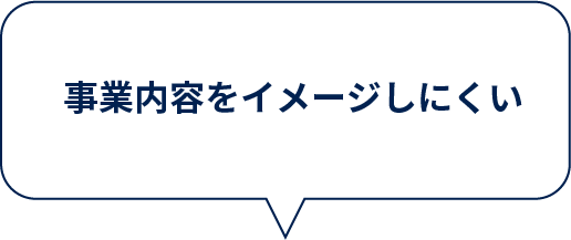 事業内容をイメージしにくい